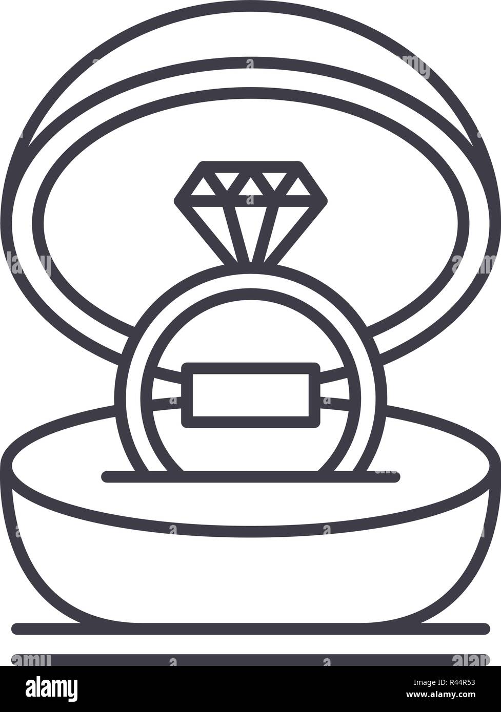 Marriage Ceremony Line Icon Concept Marriage Ceremony Vector