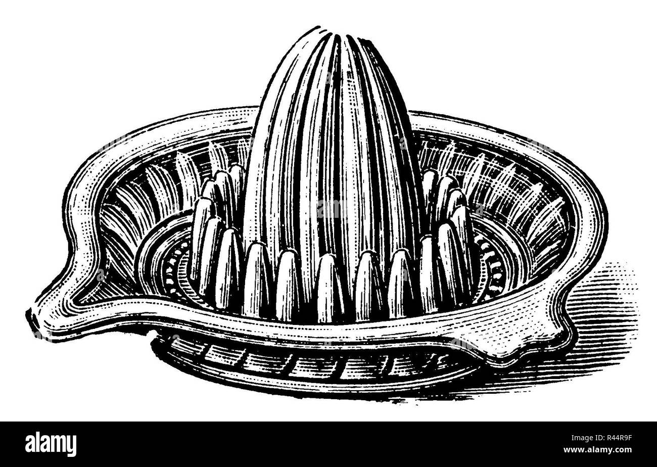 Lemon squeezer made of glass, 1905 Stock Photo Alamy