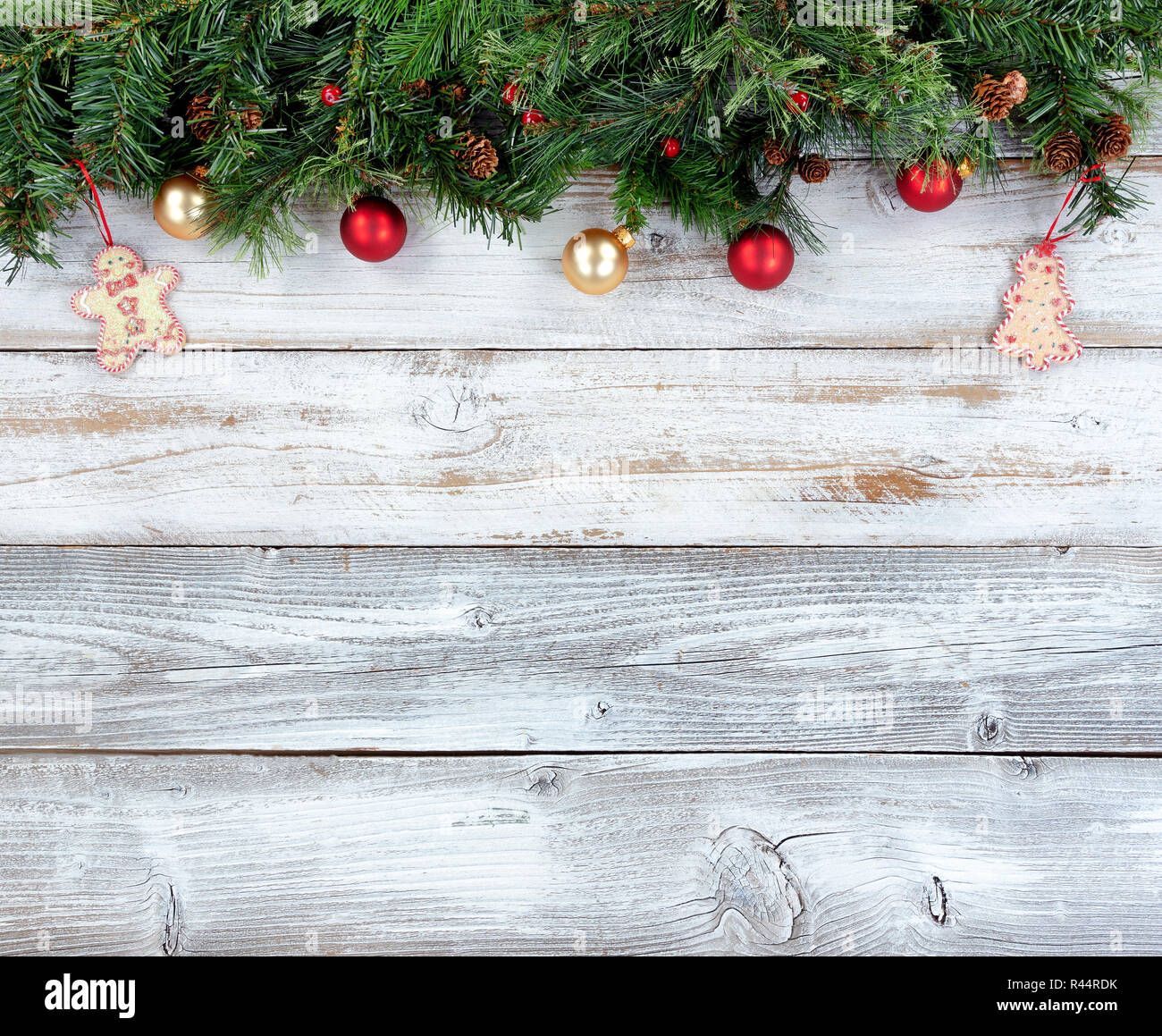 A Holiday Border From Evergreen Branches Stock Photo, Picture and Royalty  Free Image. Image 16442432.