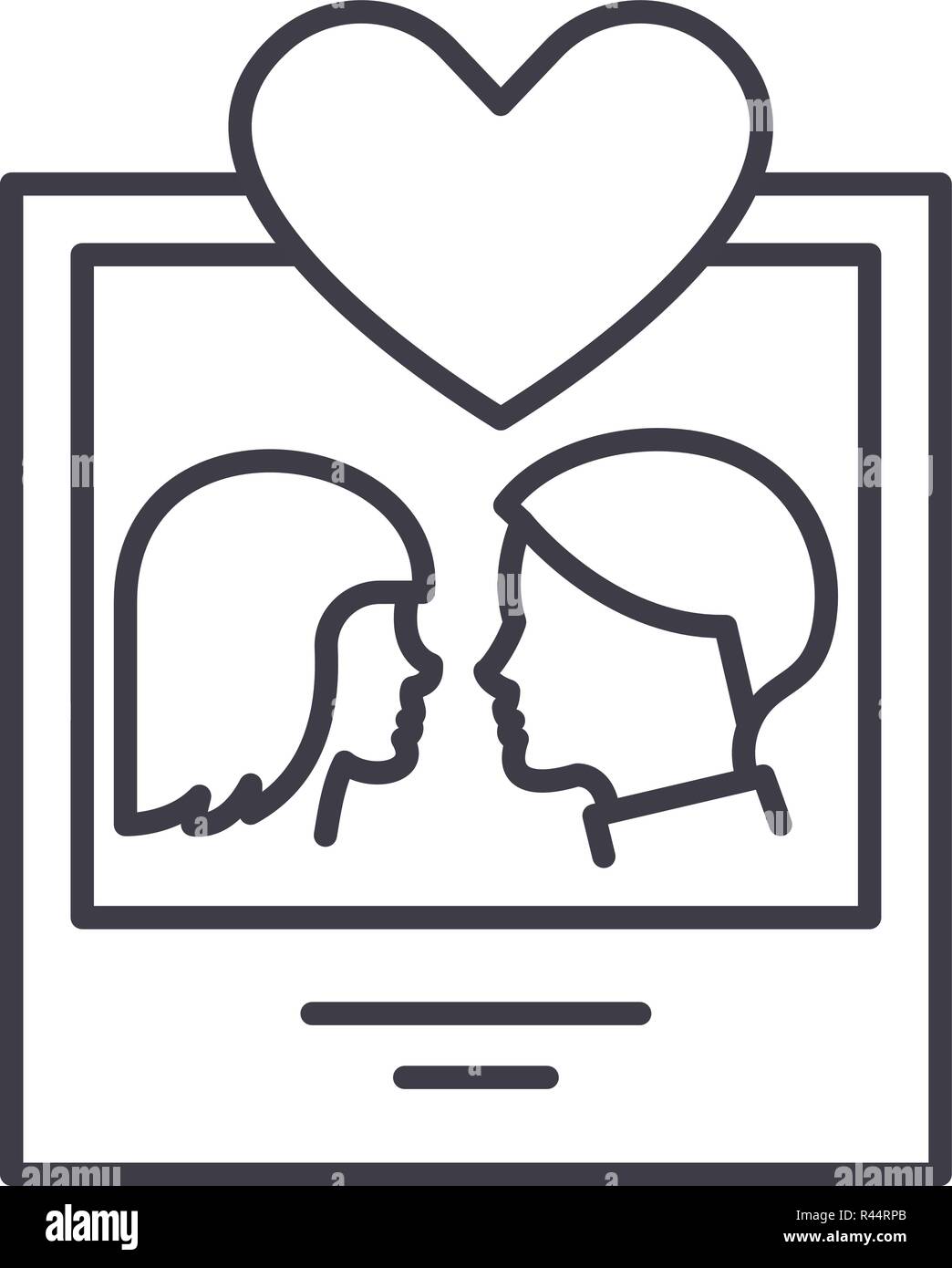 Memorable photos line icon concept. Memorable photos vector linear ...