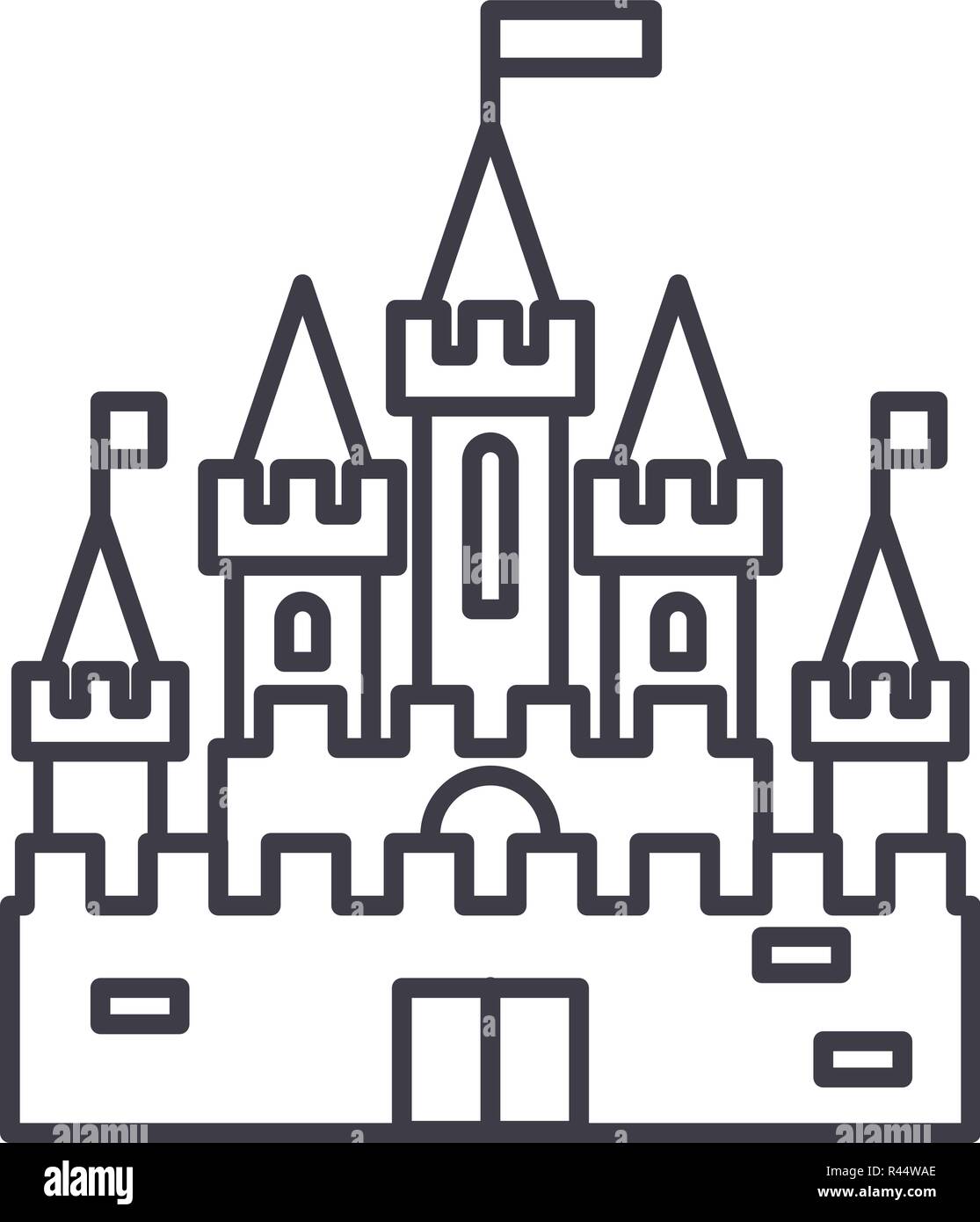 Princess Castle Logo Poster Vector Boho Illustration Of A Cute Castle