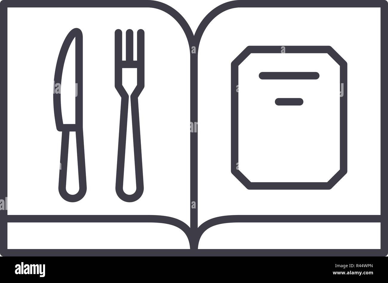Restaurant menu line icon concept. Restaurant menu vector linear ...