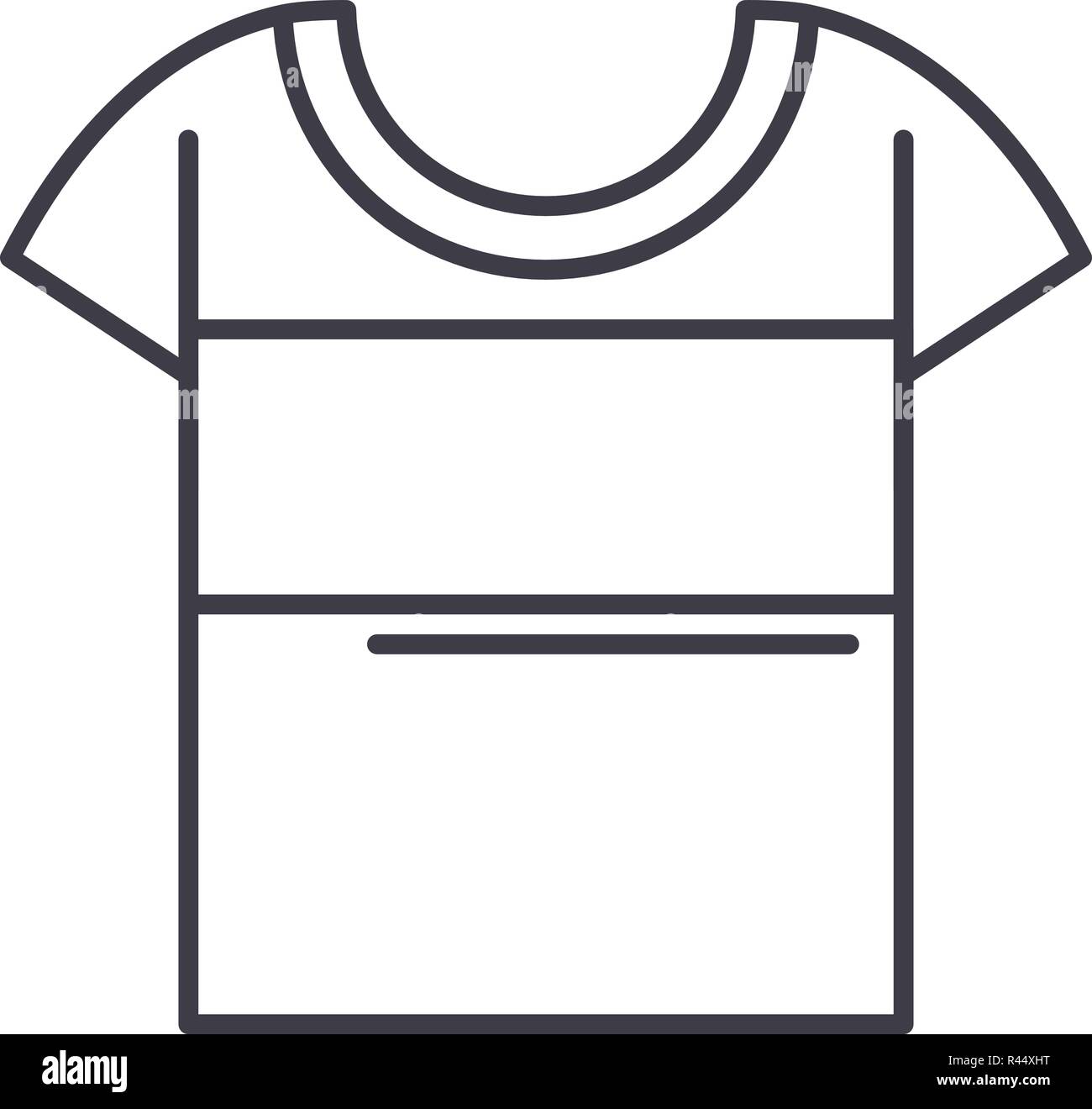 Sport t shirt line icon concept. Sport t shirt vector linear ...