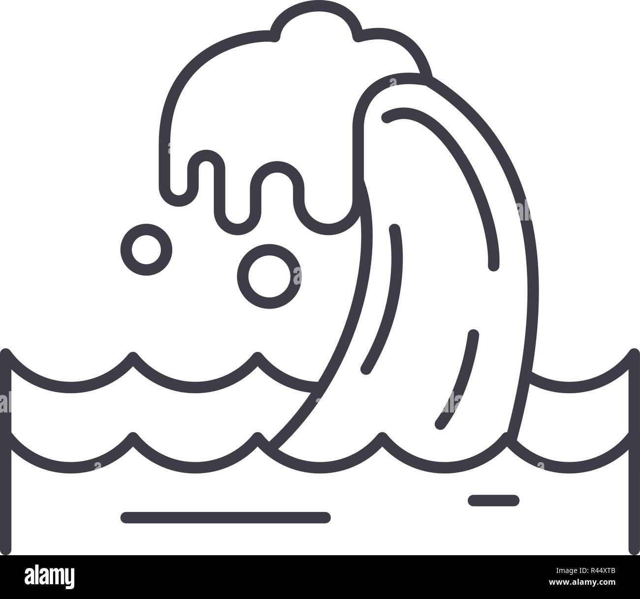 Storm line icon concept. Storm vector linear illustration, symbol, sign ...