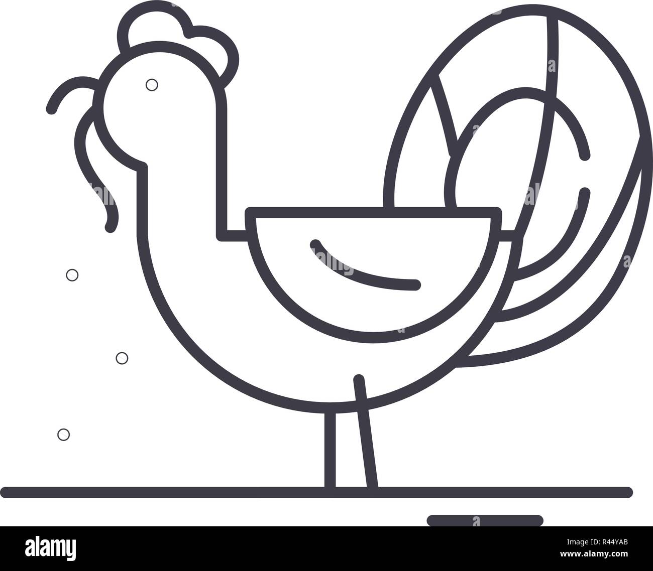 Turkey line icon concept. Turkey vector linear illustration, symbol ...