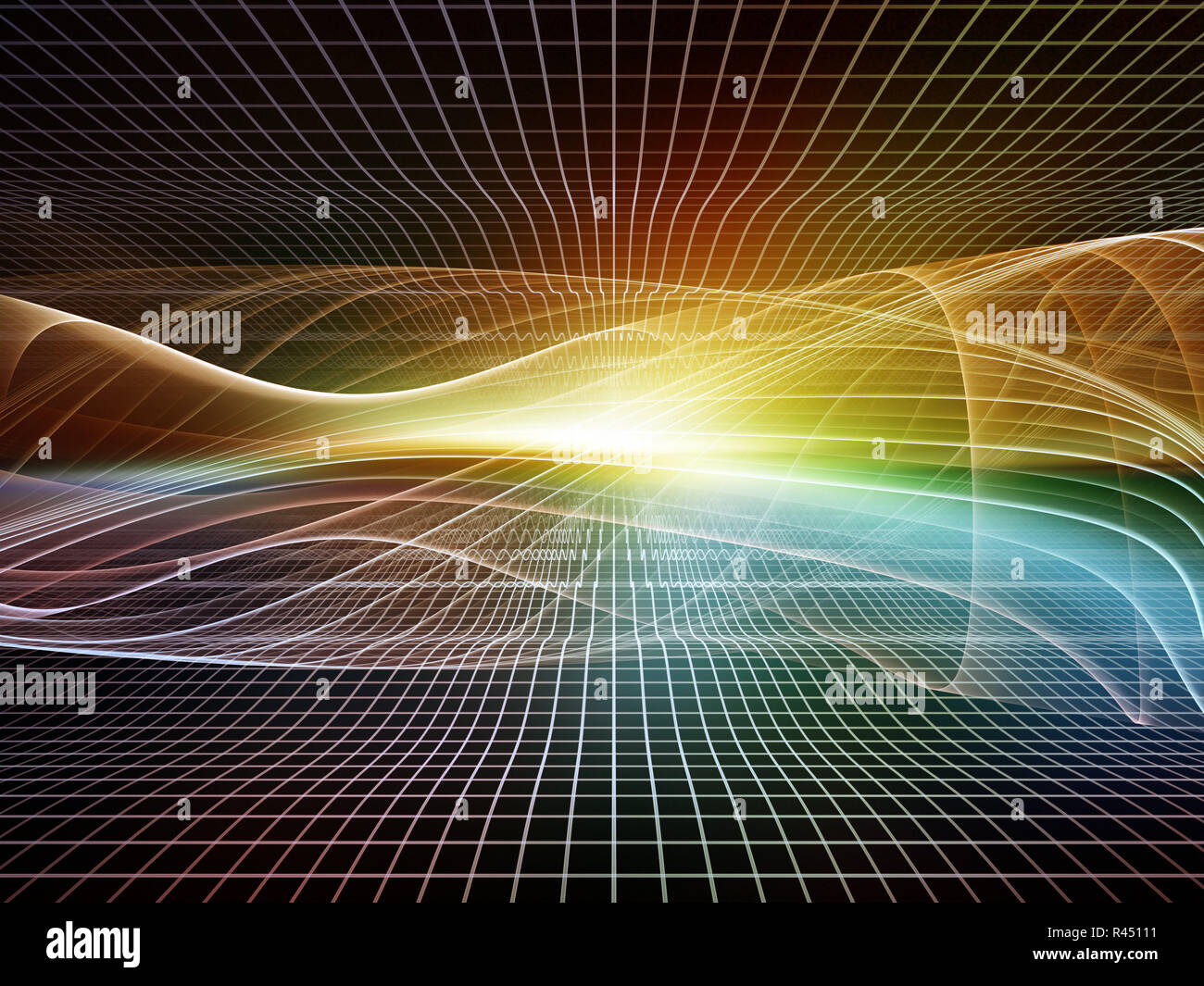 Lightwave Visualization Virtualization of Light Waves Stock Photo - Alamy