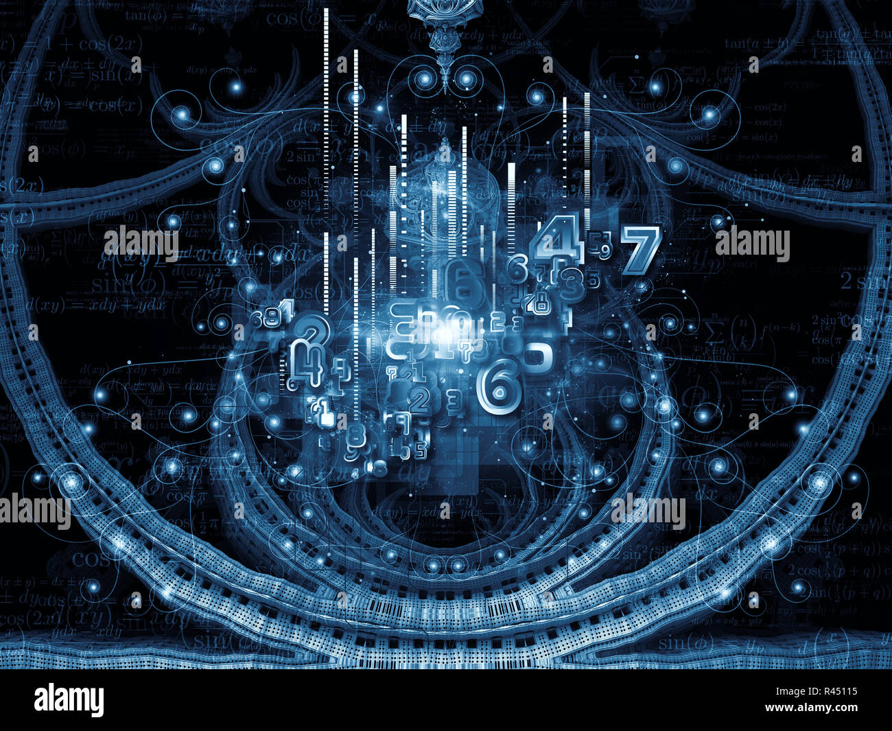 Math Science Mix Design Synergies of Math Design Stock Photo - Alamy