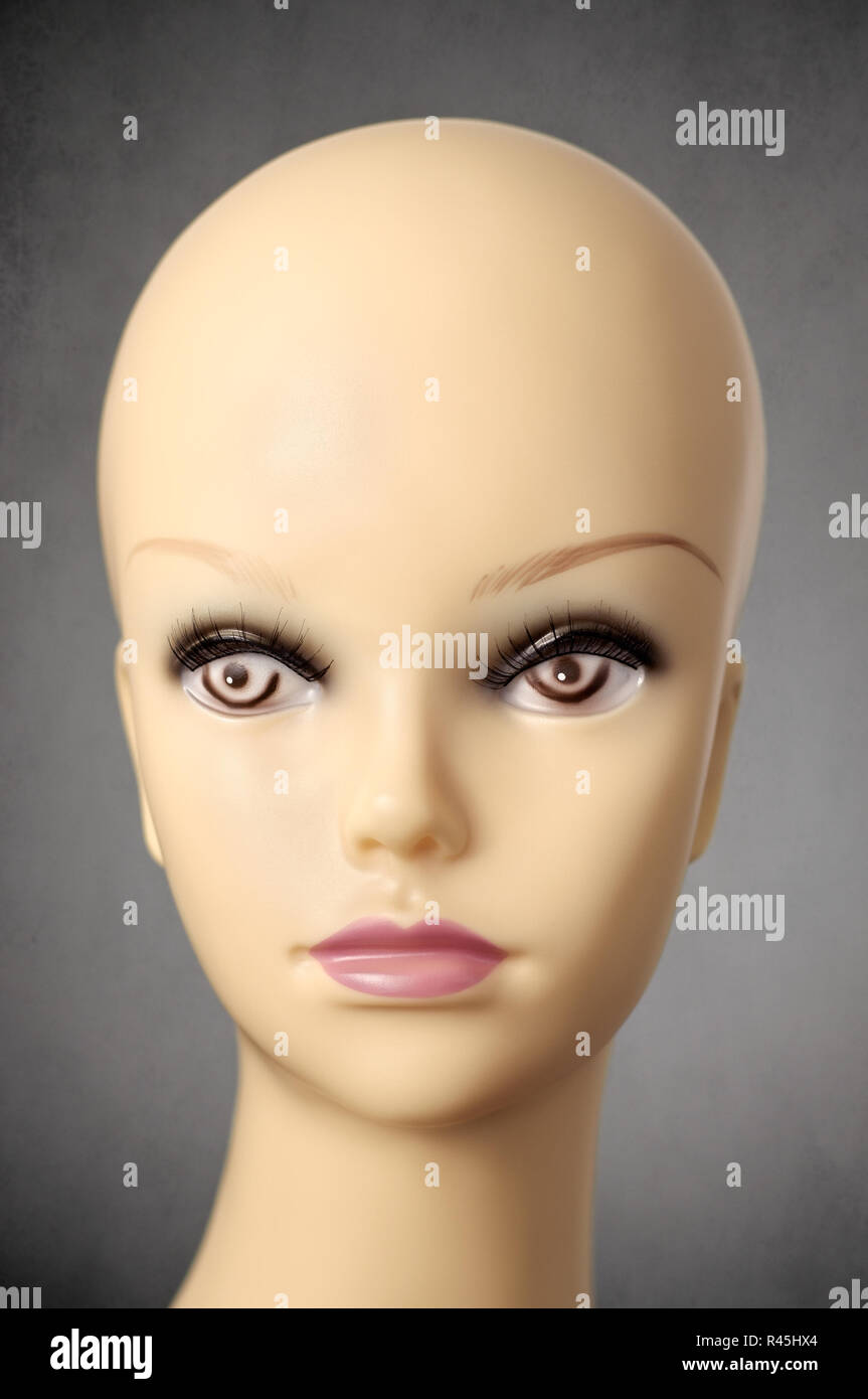 Mannequin head on dark grey background Stock Photo Alamy
