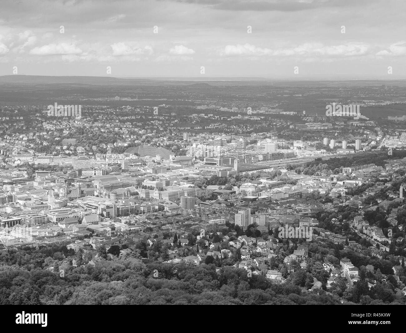 Stuttgart panorama view Black and White Stock Photos & Images - Alamy