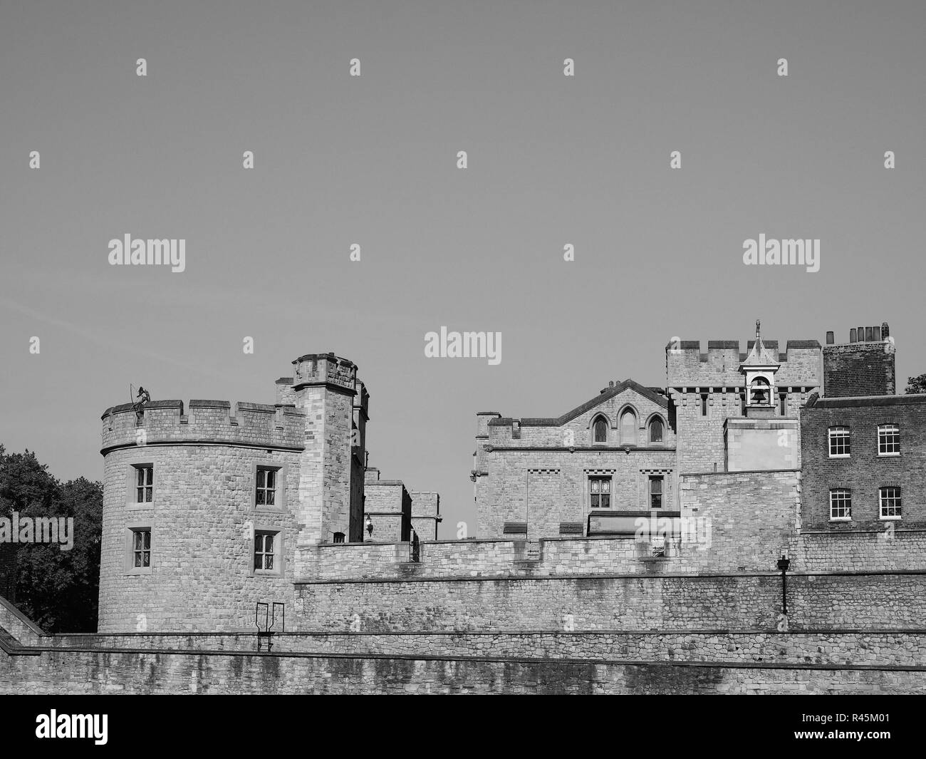 Tall medieval castle tower Black and White Stock Photos & Images - Alamy