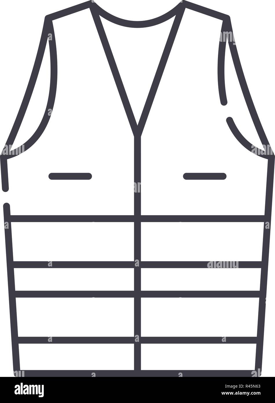 Work clothes line icon concept. Work clothes vector linear illustration ...