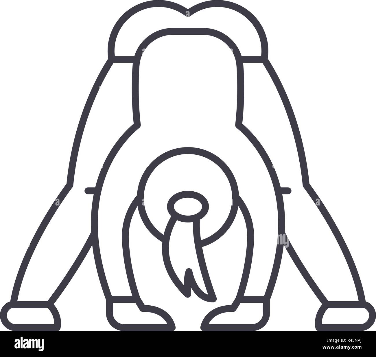 Yoga line icon concept. Yoga vector linear illustration, symbol, sign ...