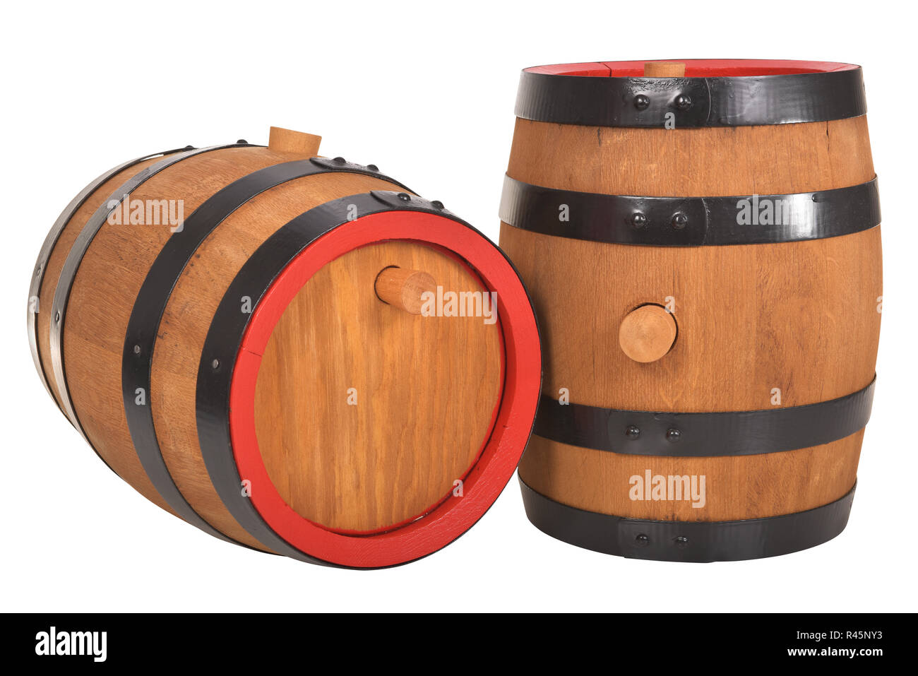 two old beer kegs Stock Photo Alamy
