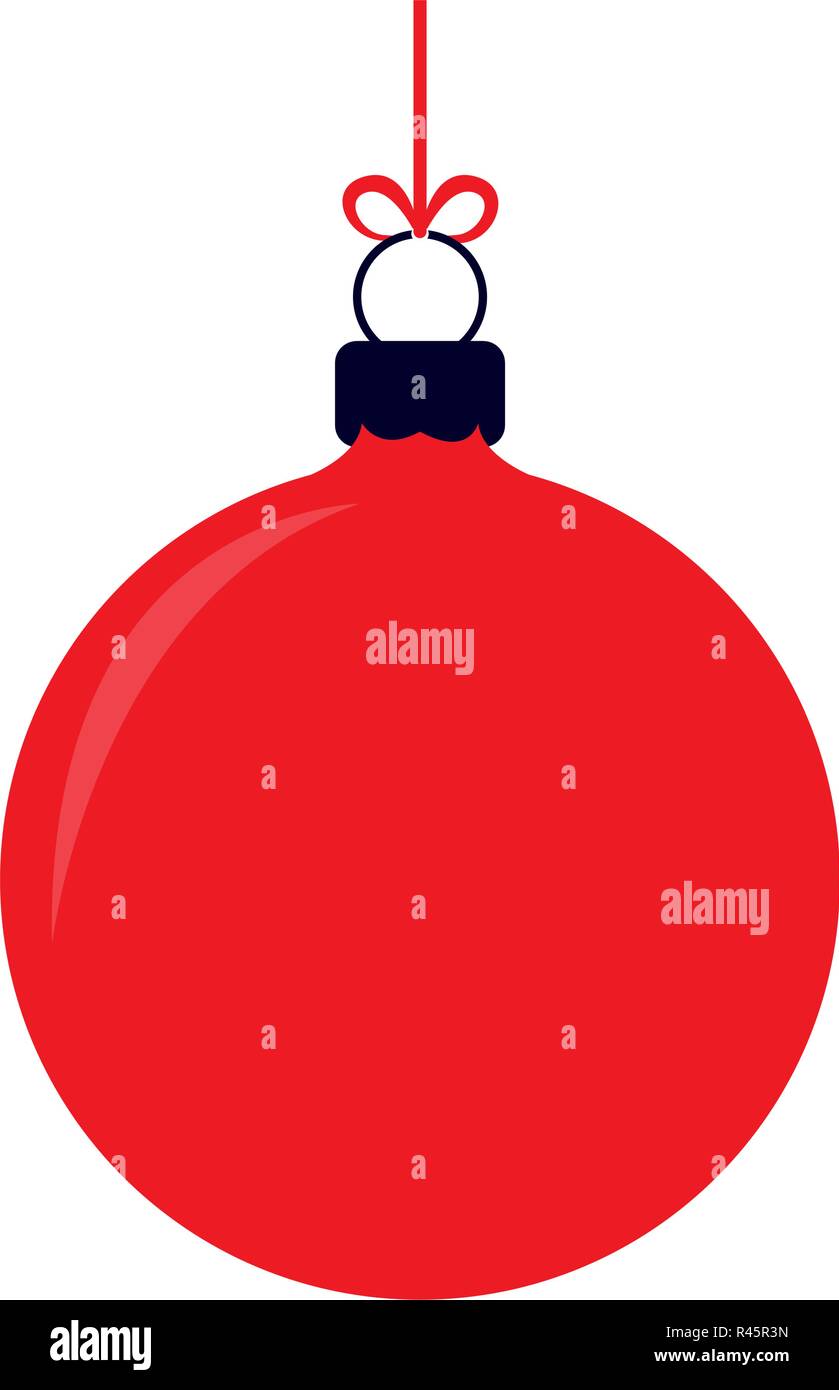 christmas ball icon over white background, vector illustration Stock ...