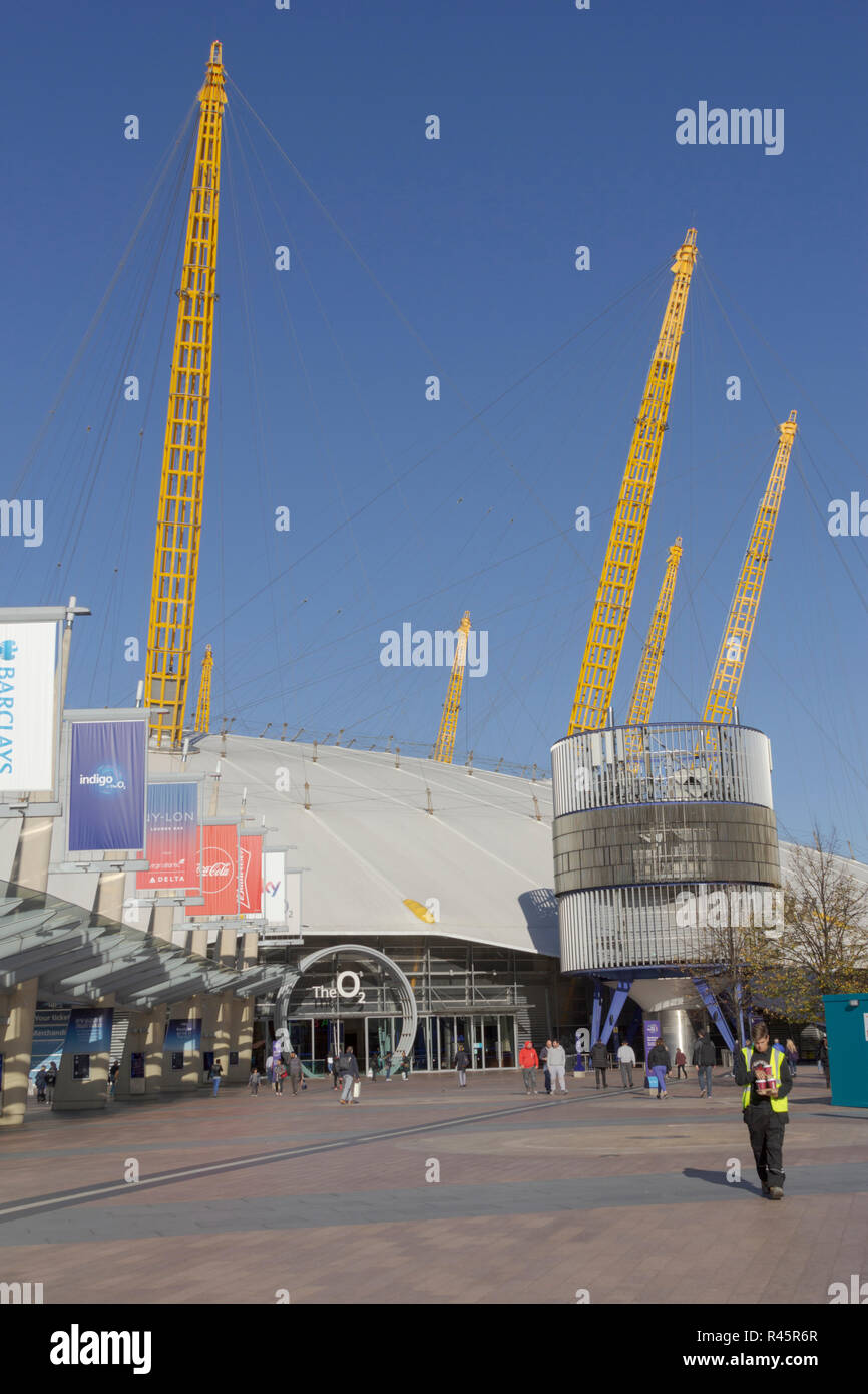 The O2 in Greenwich, London. UK. 22nd October 2018.UK. The O2 in Greenwich, London. The former London Dome building, October 2018. Stock Photo