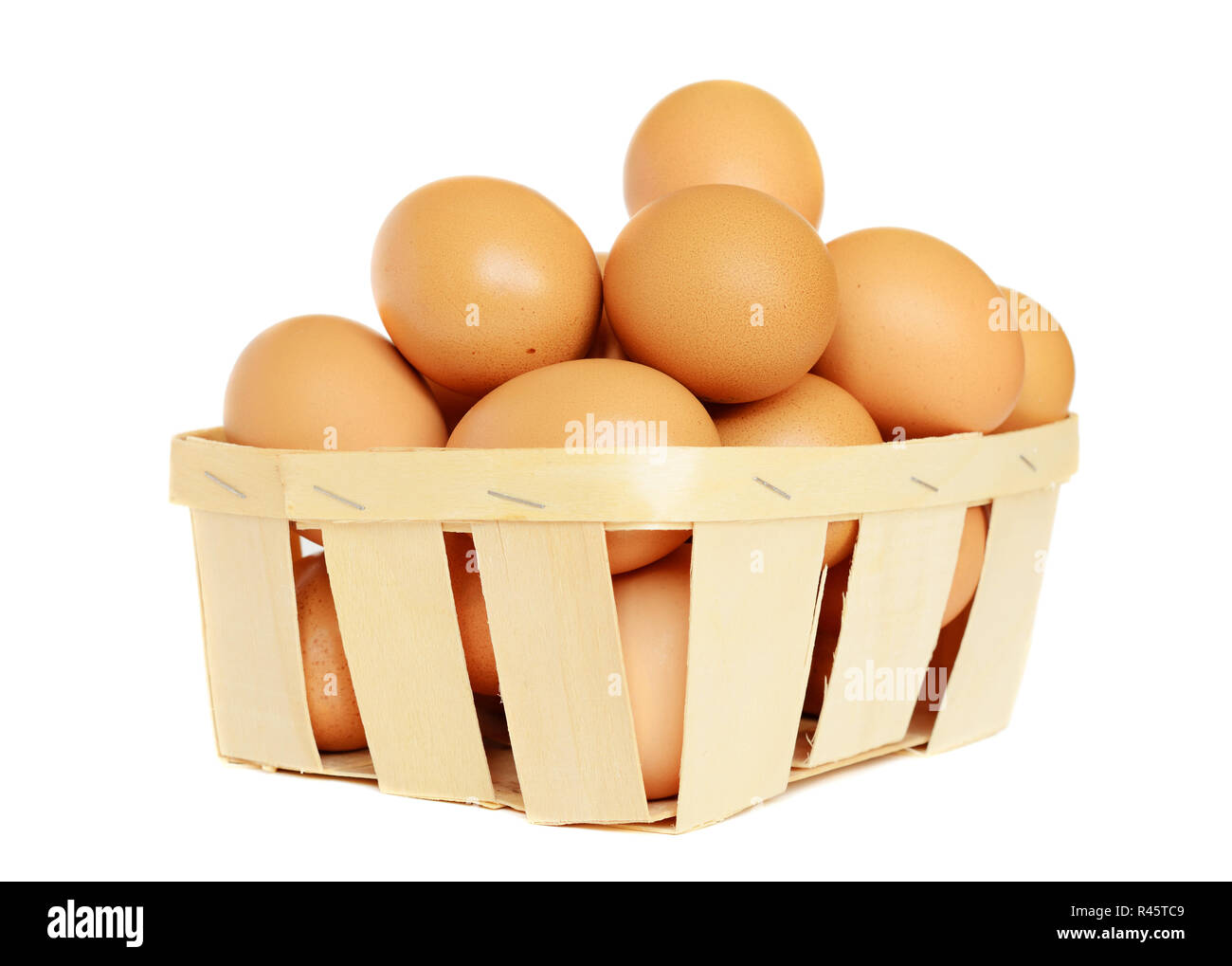 Eggs in a basket Stock Photo Alamy