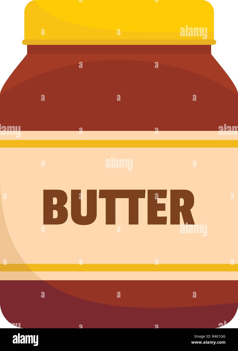 Peanut butter jar icon. Flat illustration of peanut butter jar vector