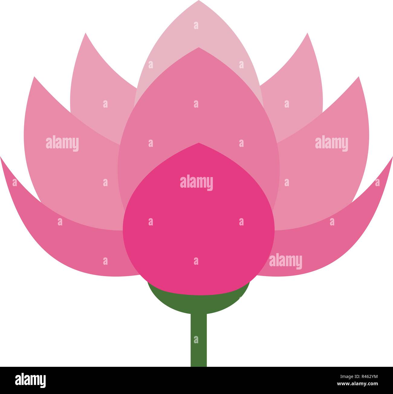 Lotus flower icon. Flat illustration of lotus flower vector icon for ...