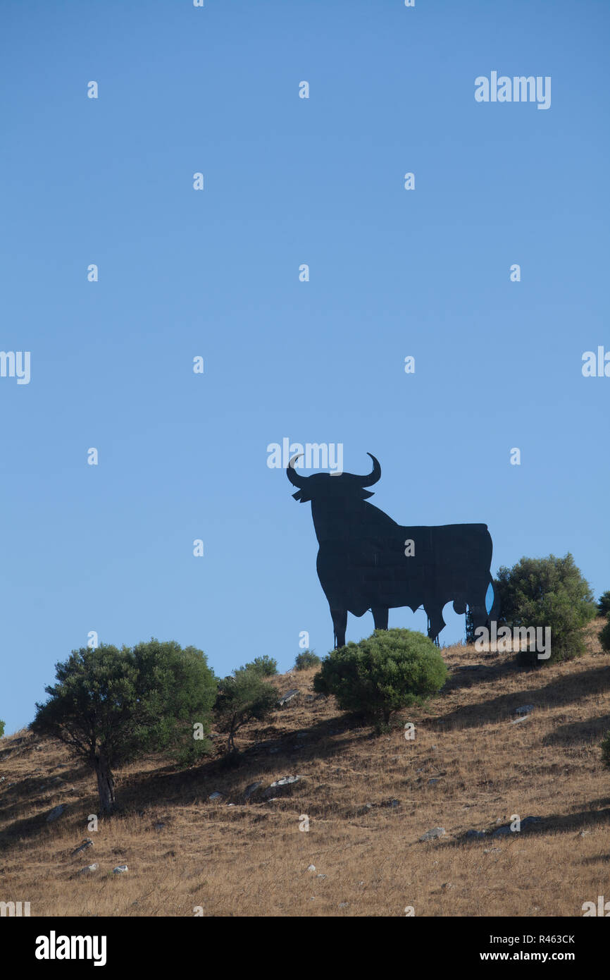 Bullshaped billboard in Spain Stock Photo Alamy