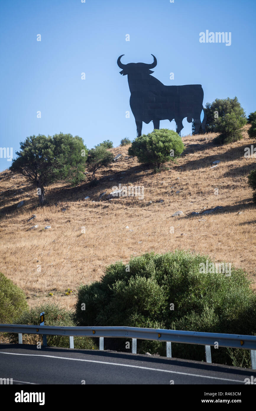 Bullshaped billboard in Spain Stock Photo Alamy