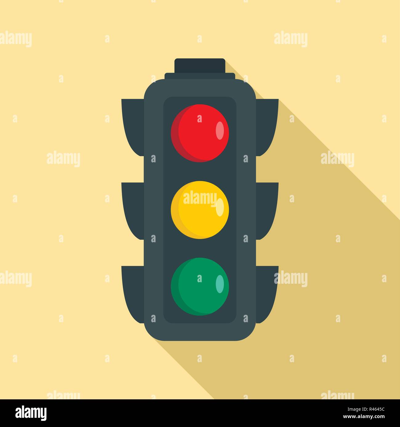 Regulation traffic lights icon. Flat illustration of regulation traffic ...