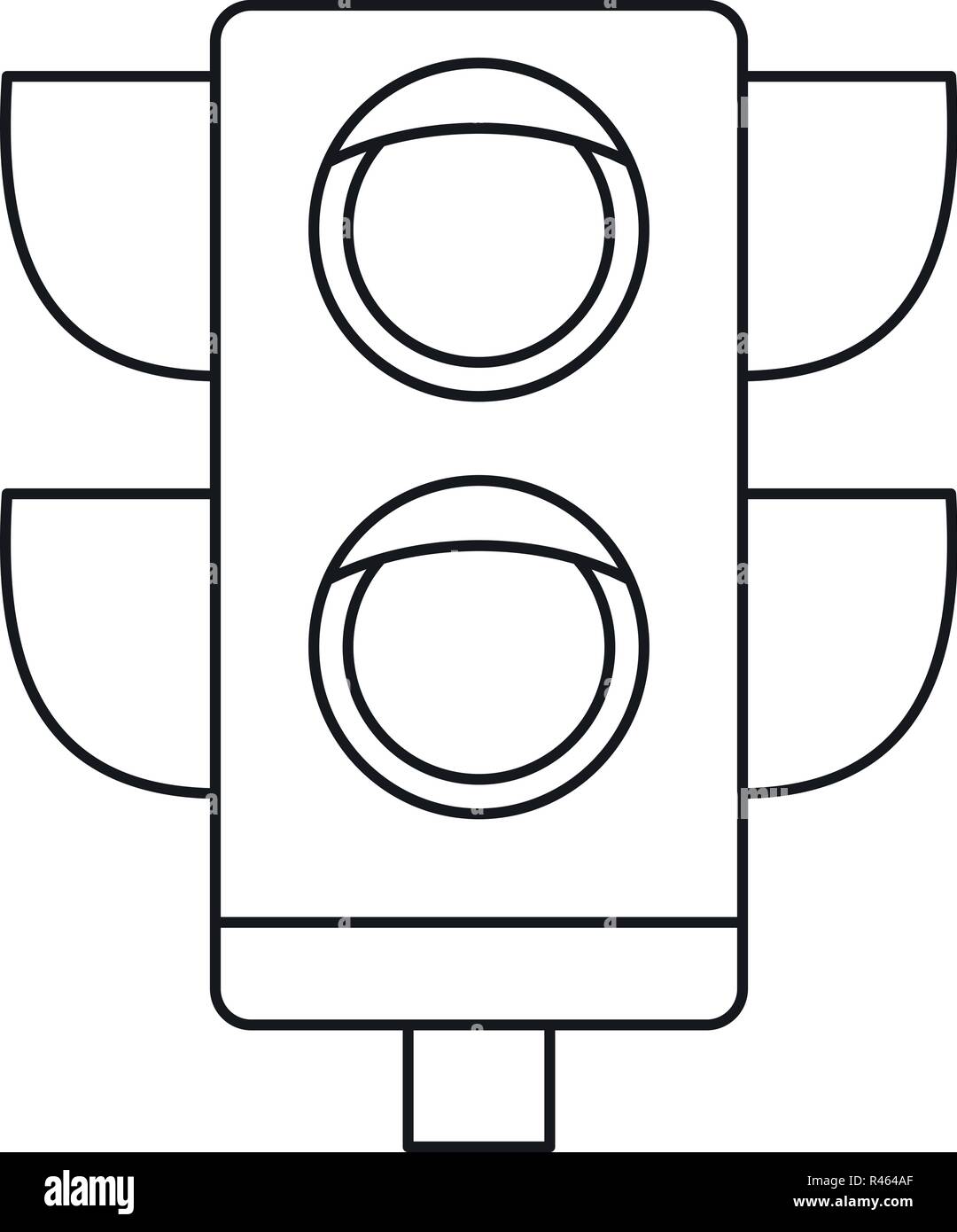 Pedestrian semaphore icon. Outline pedestrian semaphore vector icon for web design isolated on white background Stock Vector