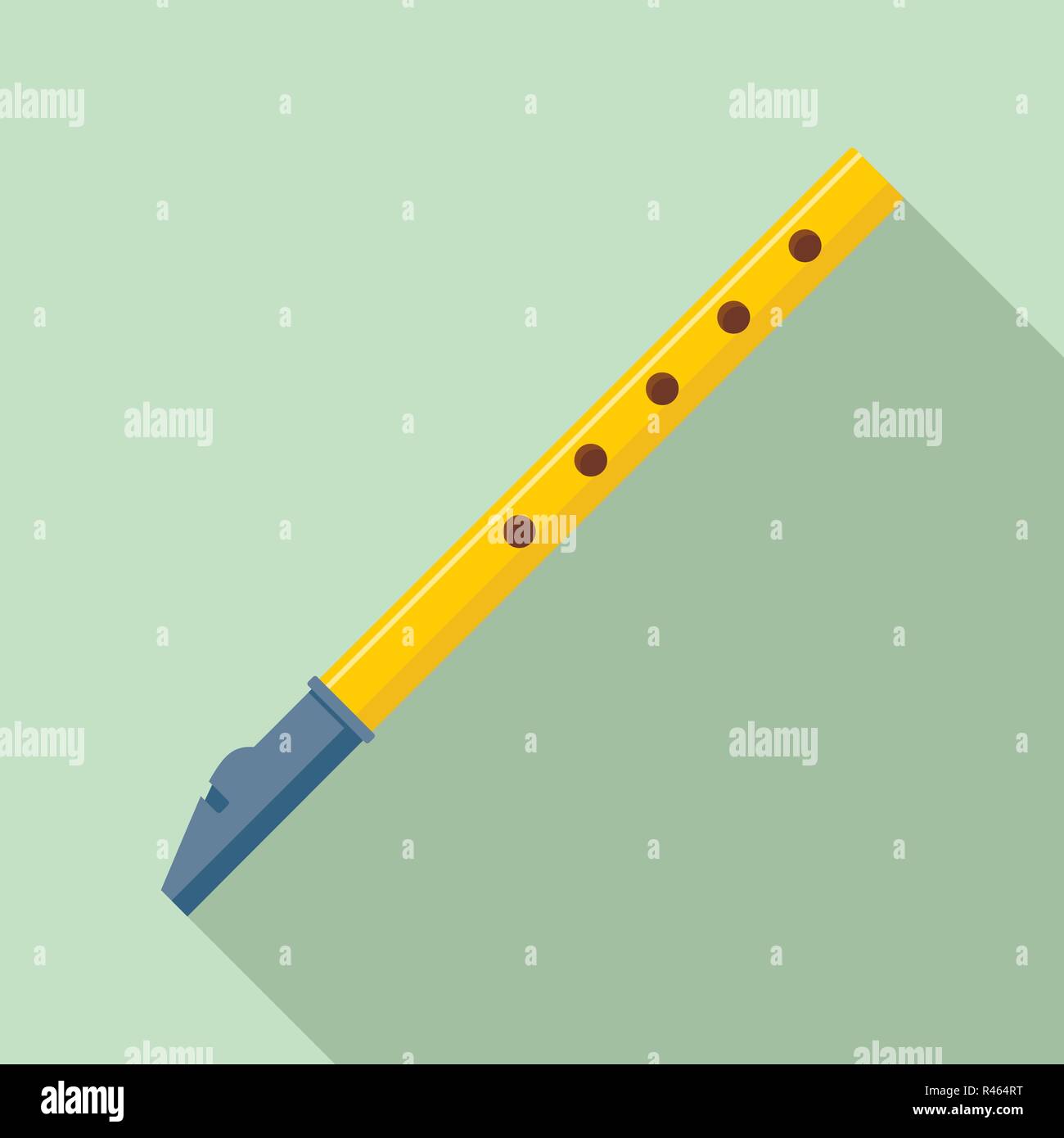 Classic flute icon. Flat illustration of classic flute vector icon for