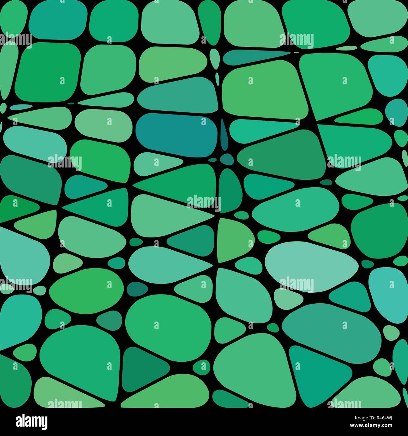 abstract vector stained-glass mosaic background - green and teal Stock ...