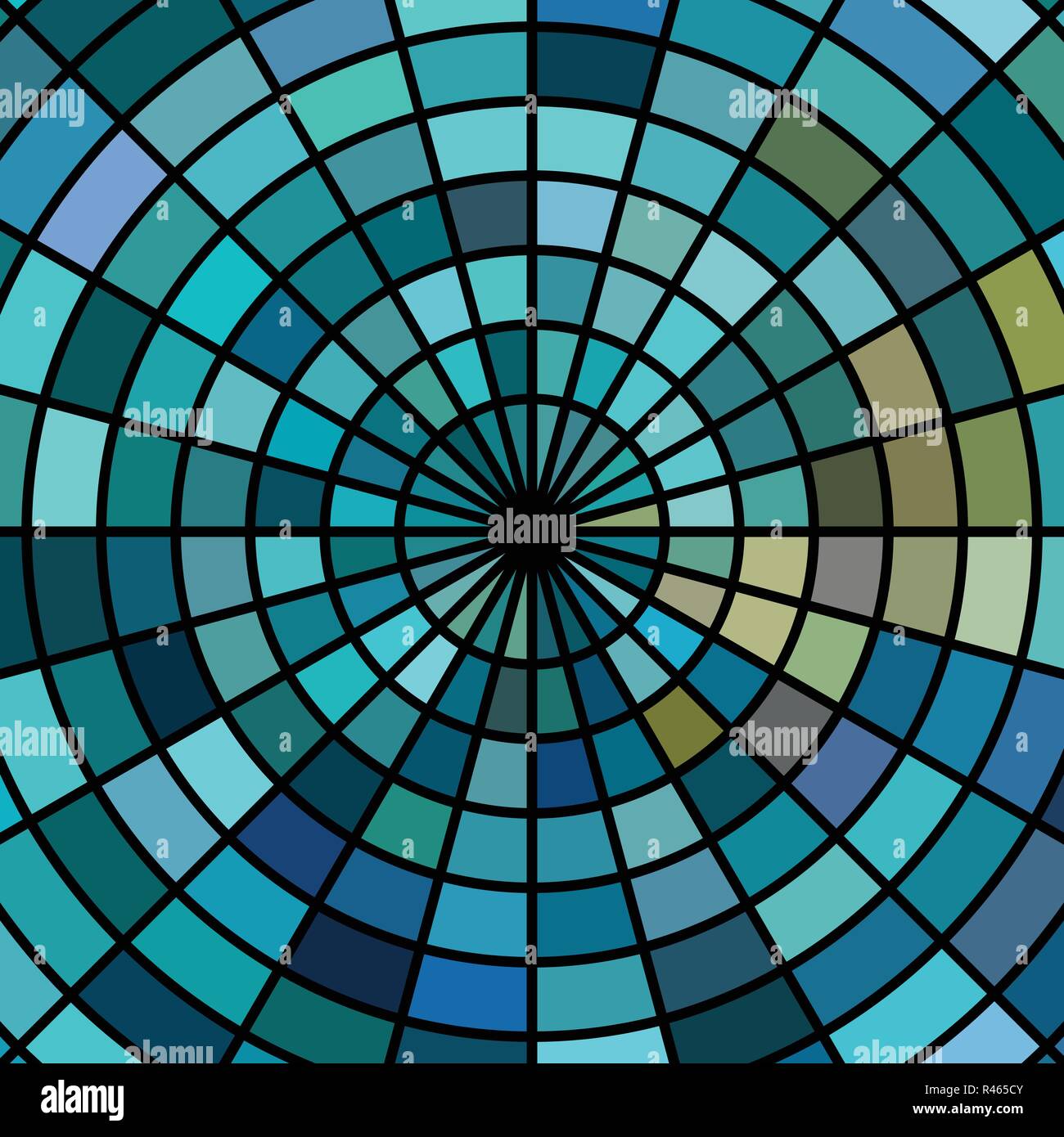 abstract vector stained-glass mosaic background - blue and teal Stock ...