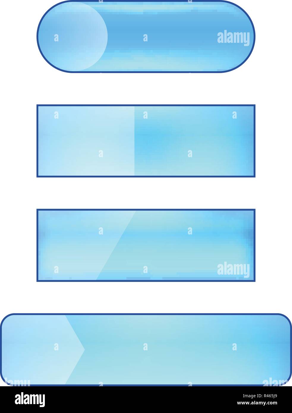vector bright glossy web buttons set - blue Stock Vector Image & Art ...