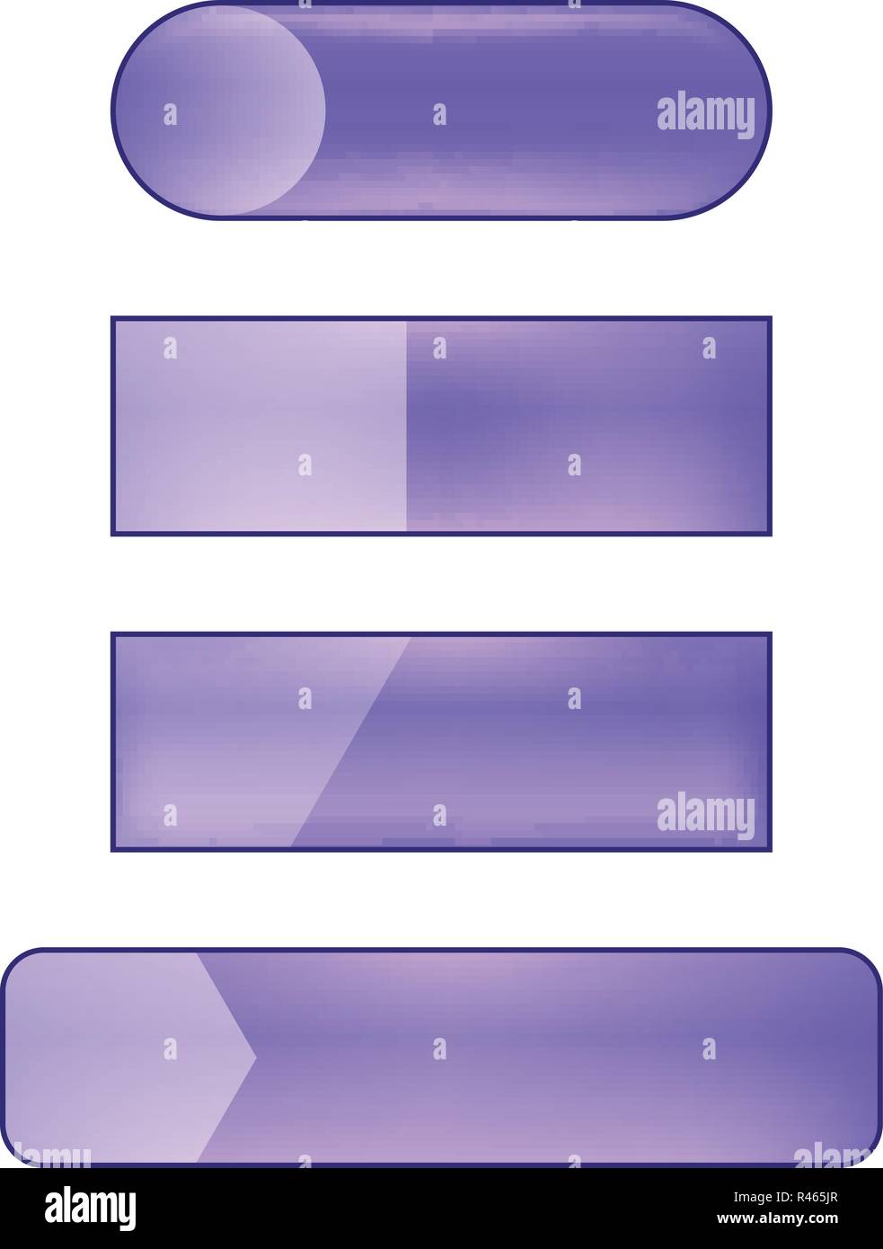 vector bright glossy web buttons set - purple and violet Stock Vector ...