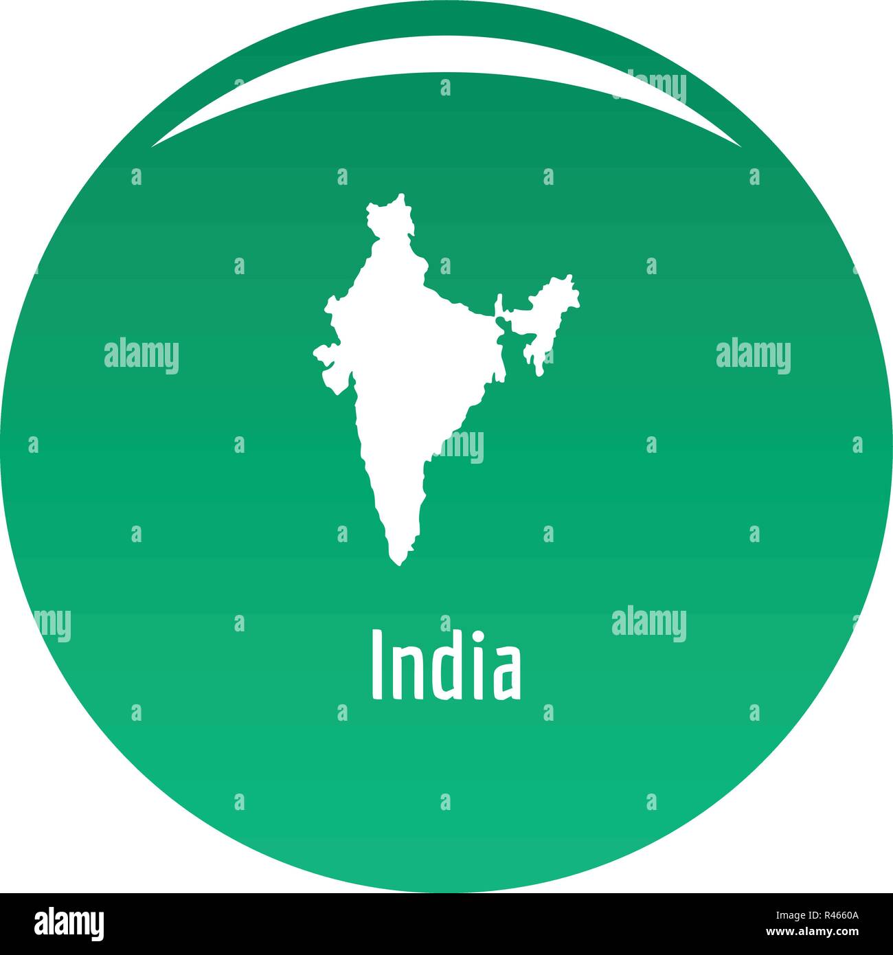 India map in black. Simple illustration of India map vector isolated on white background Stock Vector
