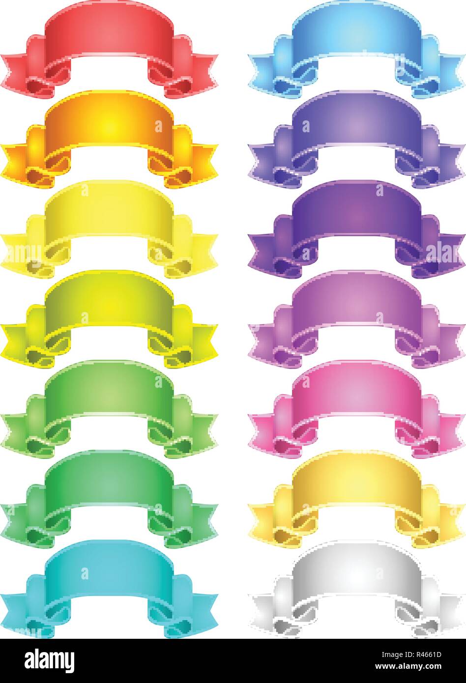 isolated vector colored satin ribbons set Stock Vector Image & Art - Alamy