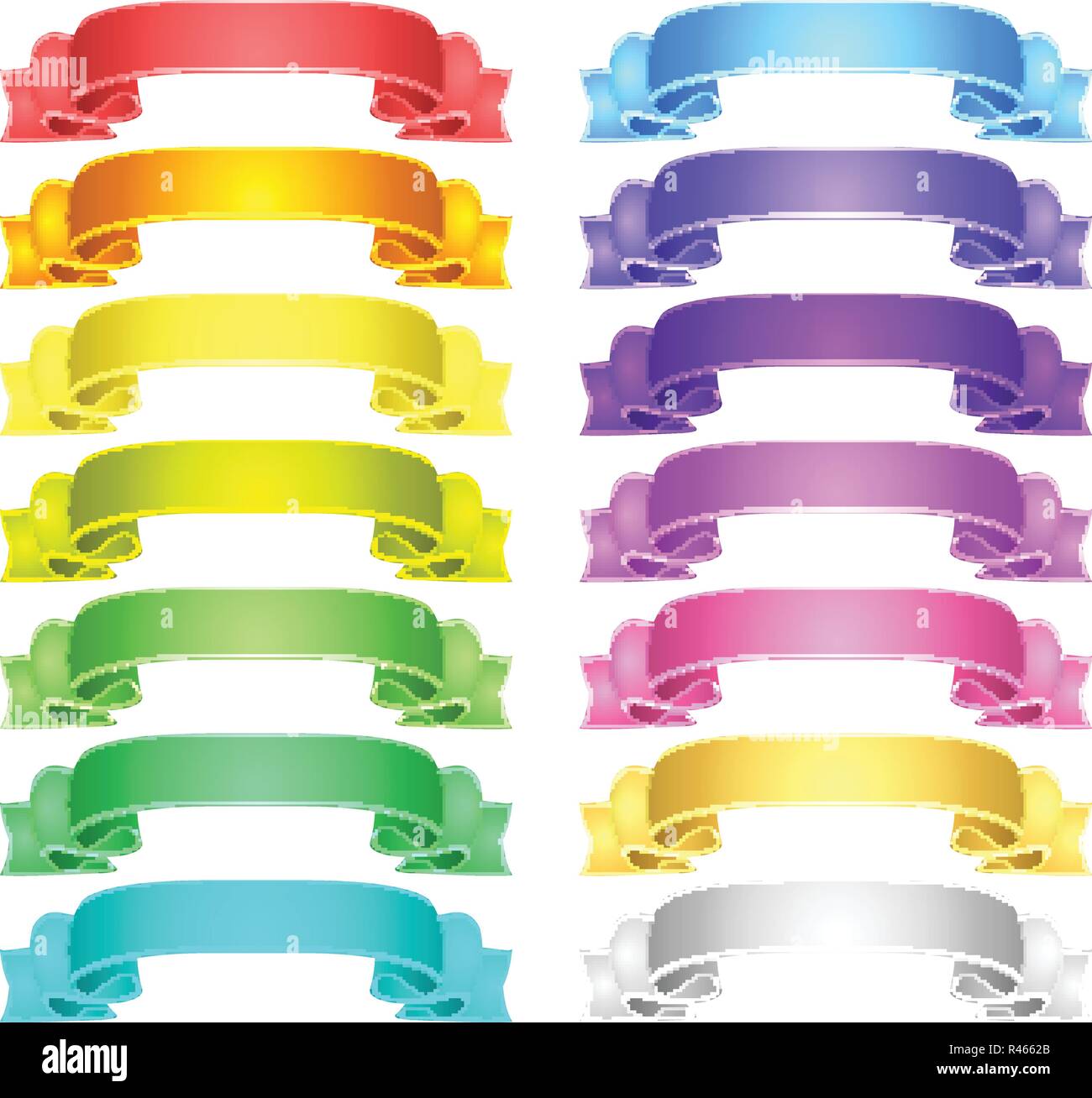 isolated vector colored satin ribbons set Stock Vector Image & Art - Alamy
