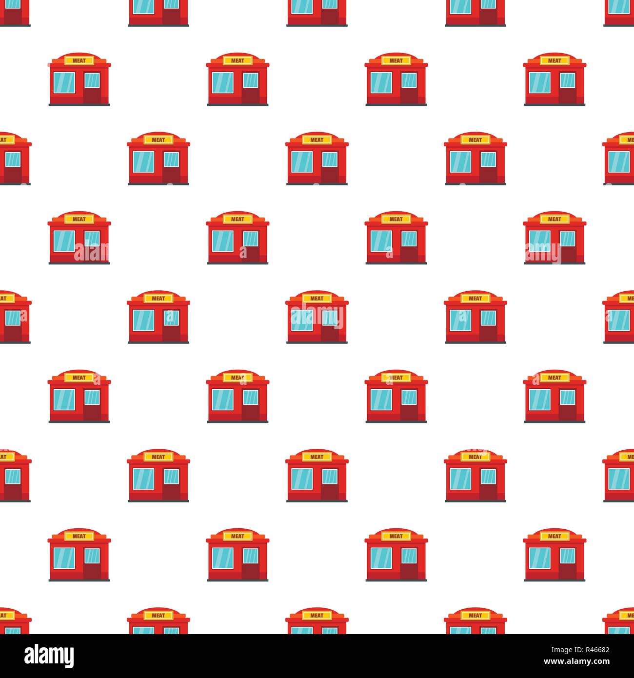 Meat shop pattern seamless vector repeat for any web design Stock Vector