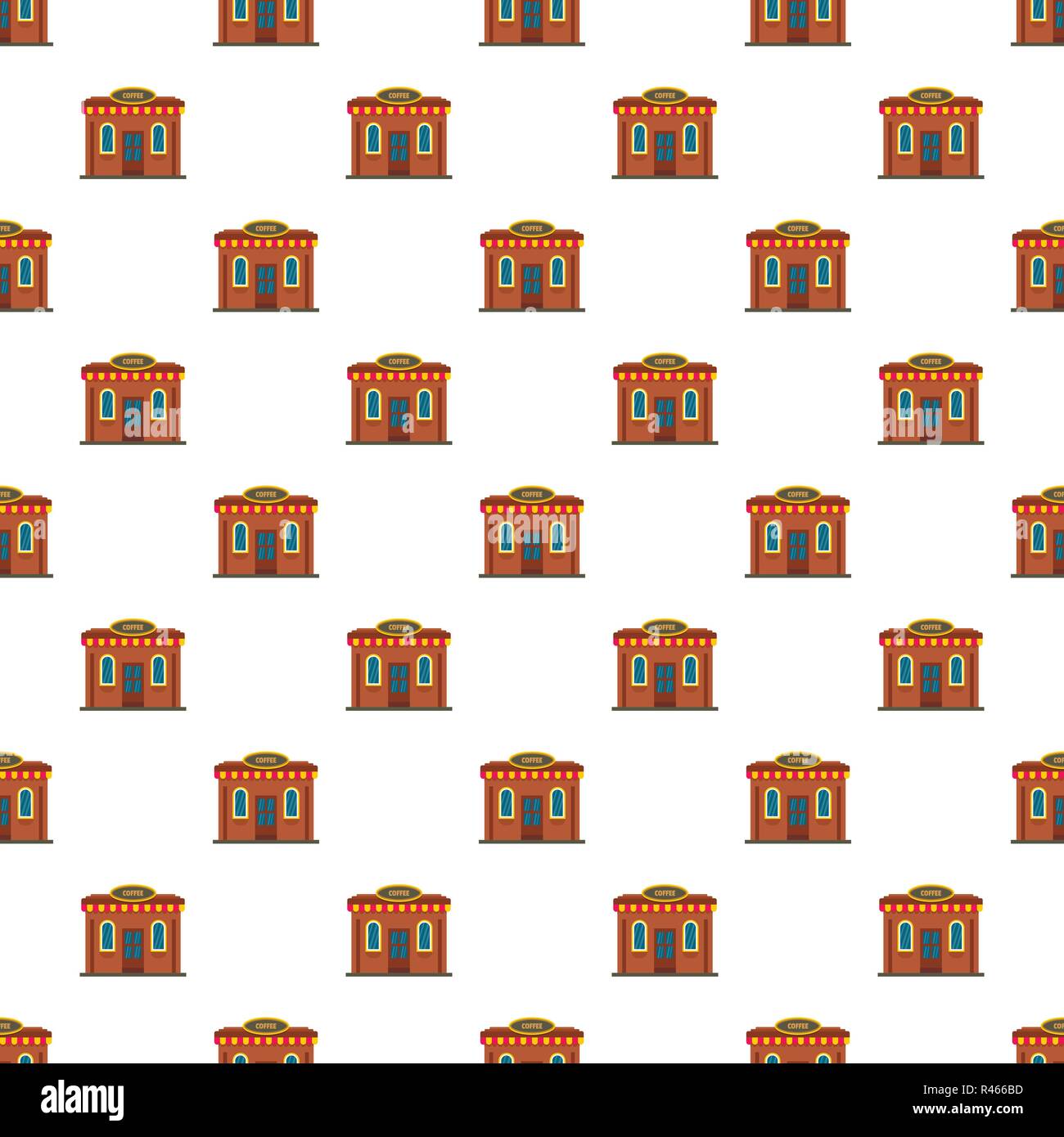 Coffee shop pattern seamless vector repeat for any web design Stock Vector