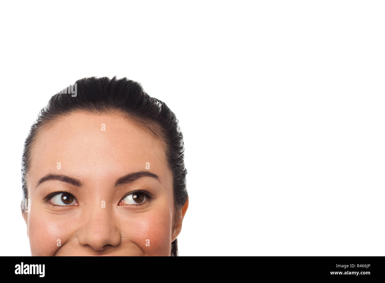 Closeup woman face laughing Cut Out Stock Images & Pictures - Alamy
