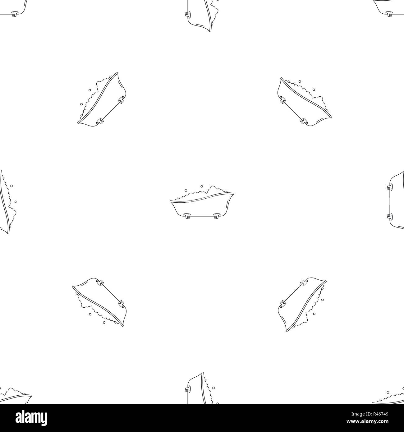 Bubblebath bathtube pattern seamless vector repeat geometric for any web design Stock Vector