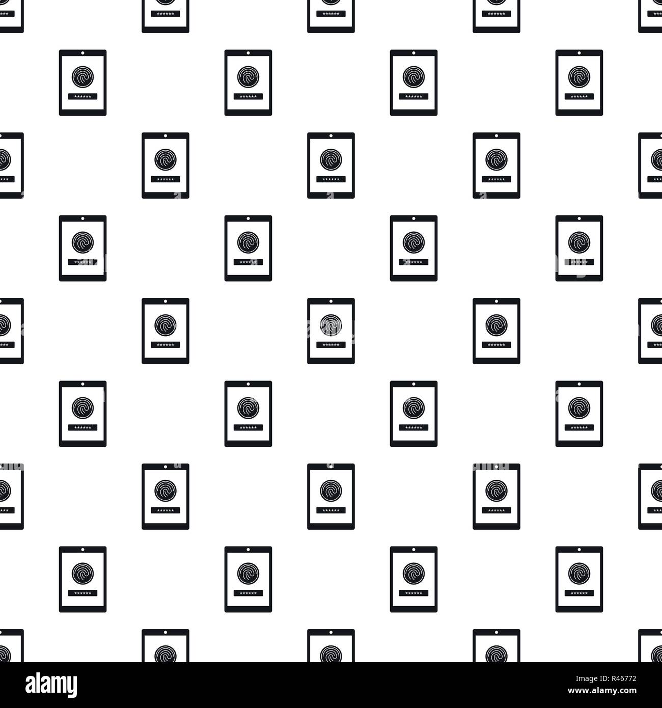 Fingerprint password pattern seamless vector repeat geometric for any web design Stock Vector