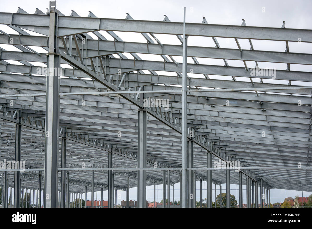 building of industrial hall Stock Photo Alamy