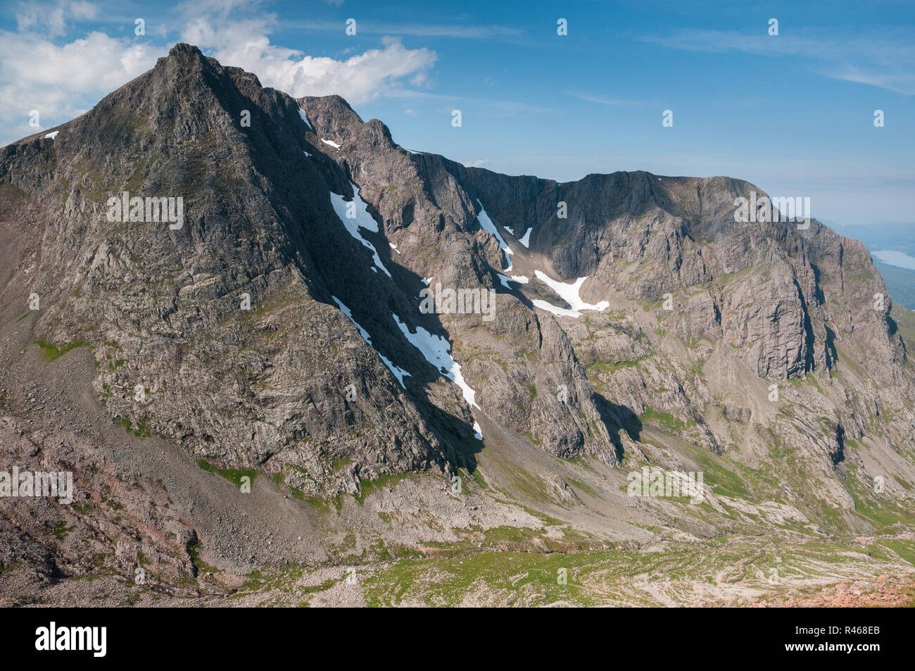 North face of Ben Nevis, highest mountain in the British Isles, Scotland Stock Photo