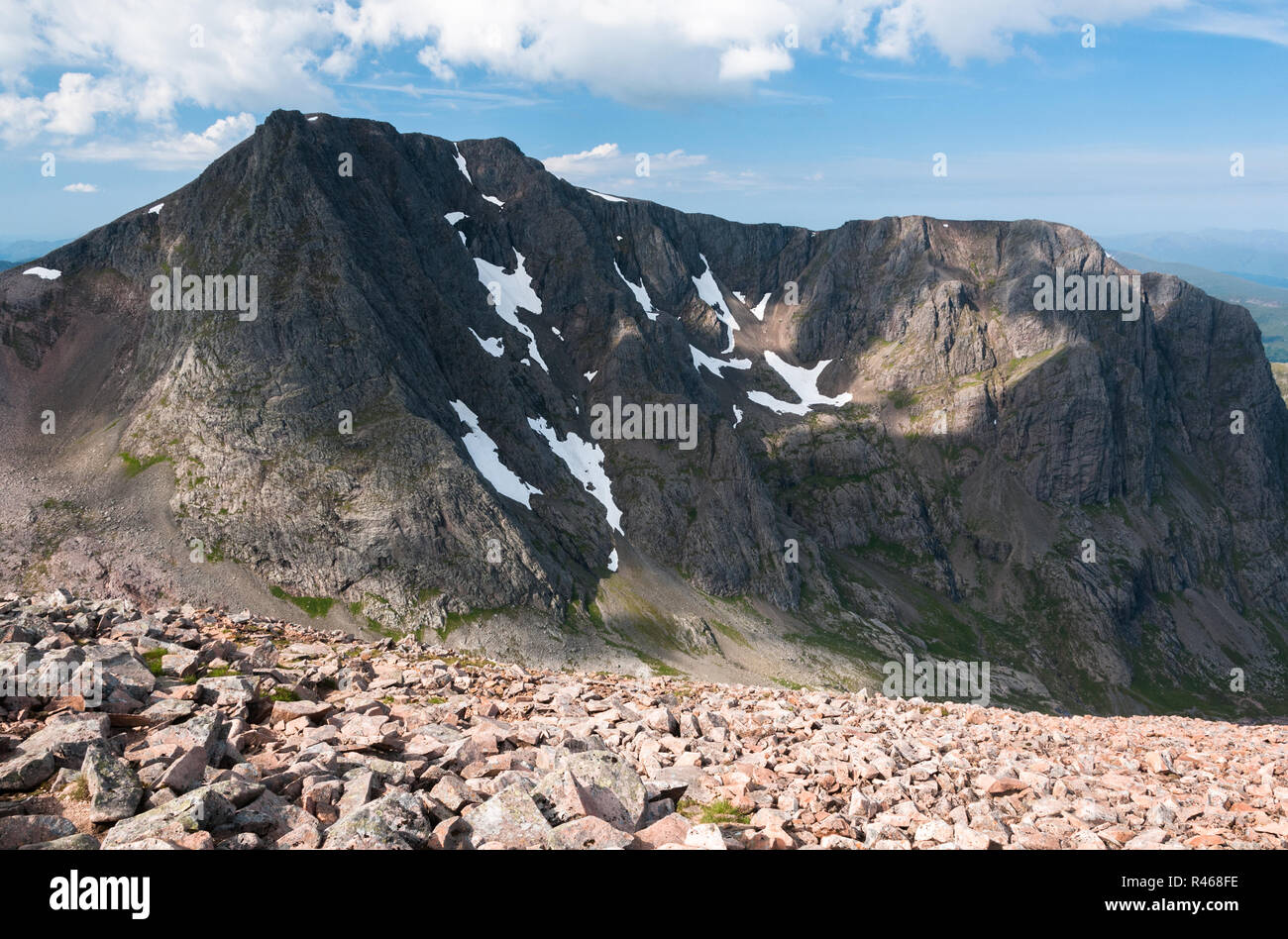 North face of Ben Nevis, highest mountain in the British Isles, Scotland Stock Photo