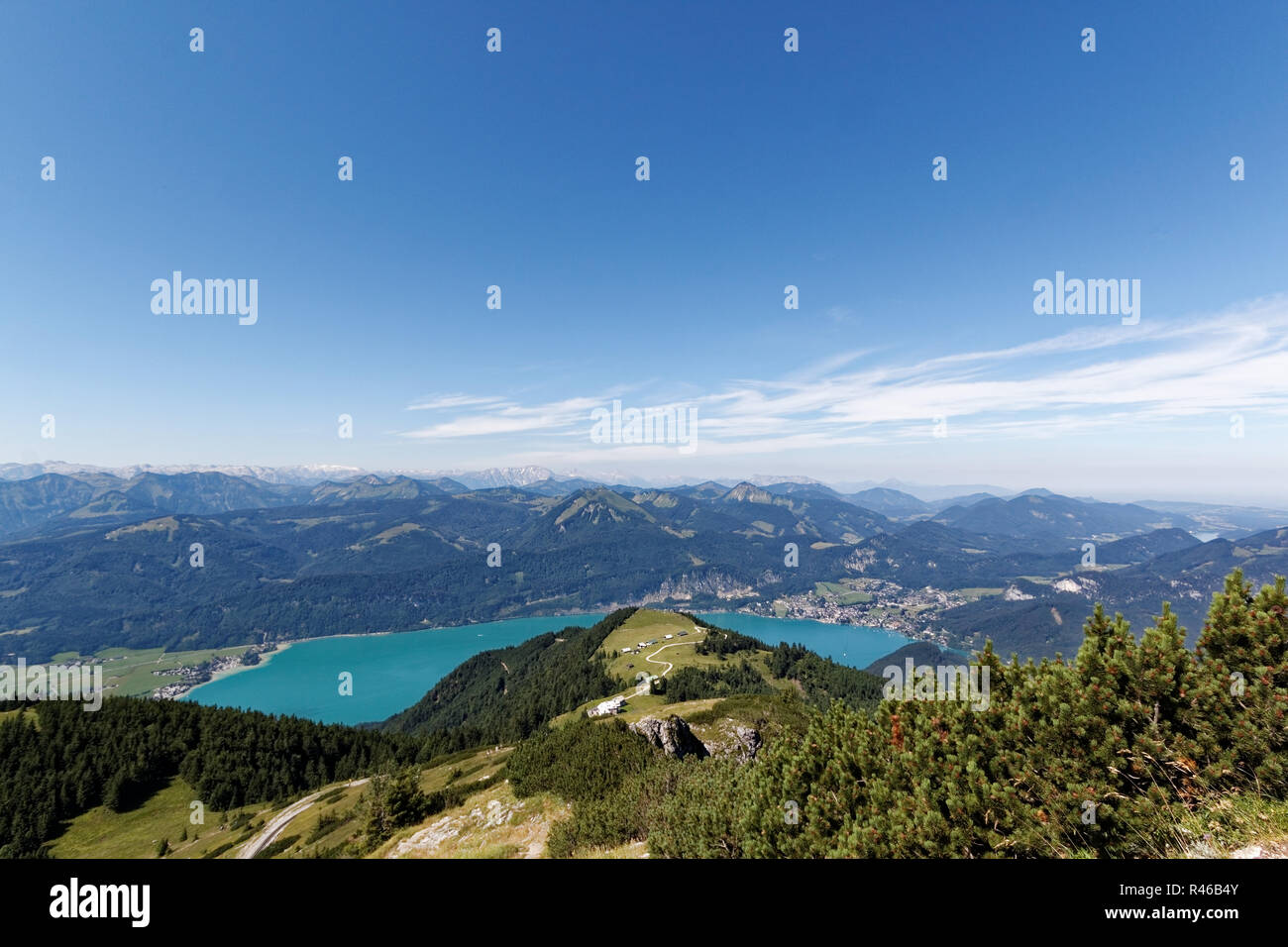 view from the schafberg (salzkammergut) Stock Photo