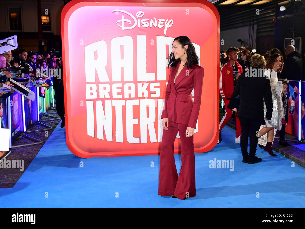 Gal Gadot attending the Ralph Breaks the Internet european premiere