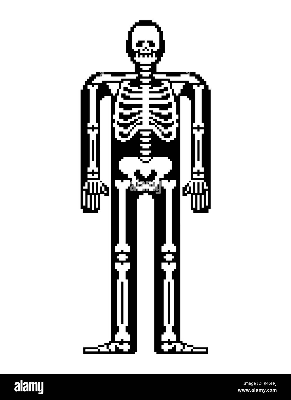 Pixilart - skeleton 32x32 by RadenPagam