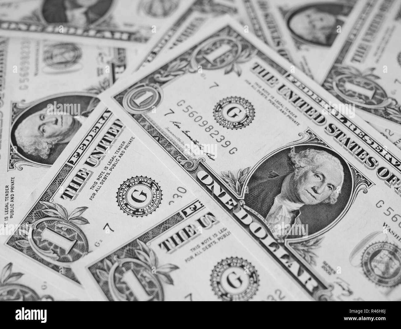 American paper currency note Black and White Stock Photos & Images - Alamy
