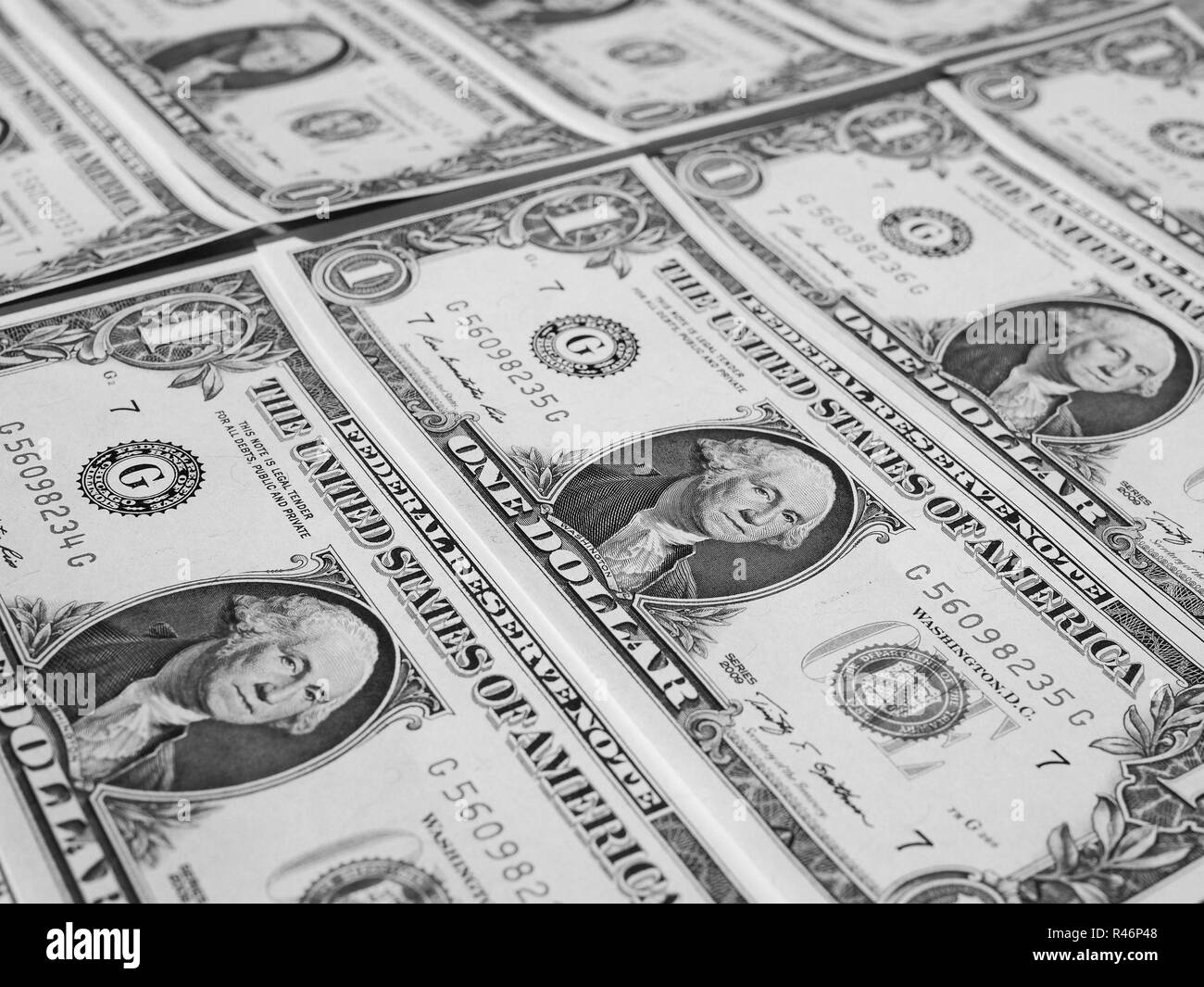 George washington dollar bill Black and White Stock Photos & Images - Alamy