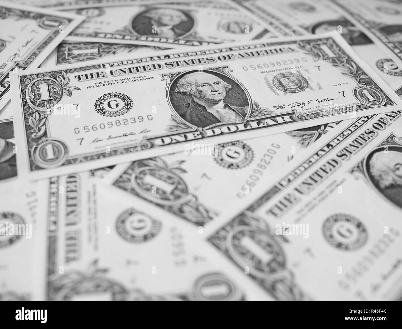 George washington dollar bill Black and White Stock Photos & Images - Alamy