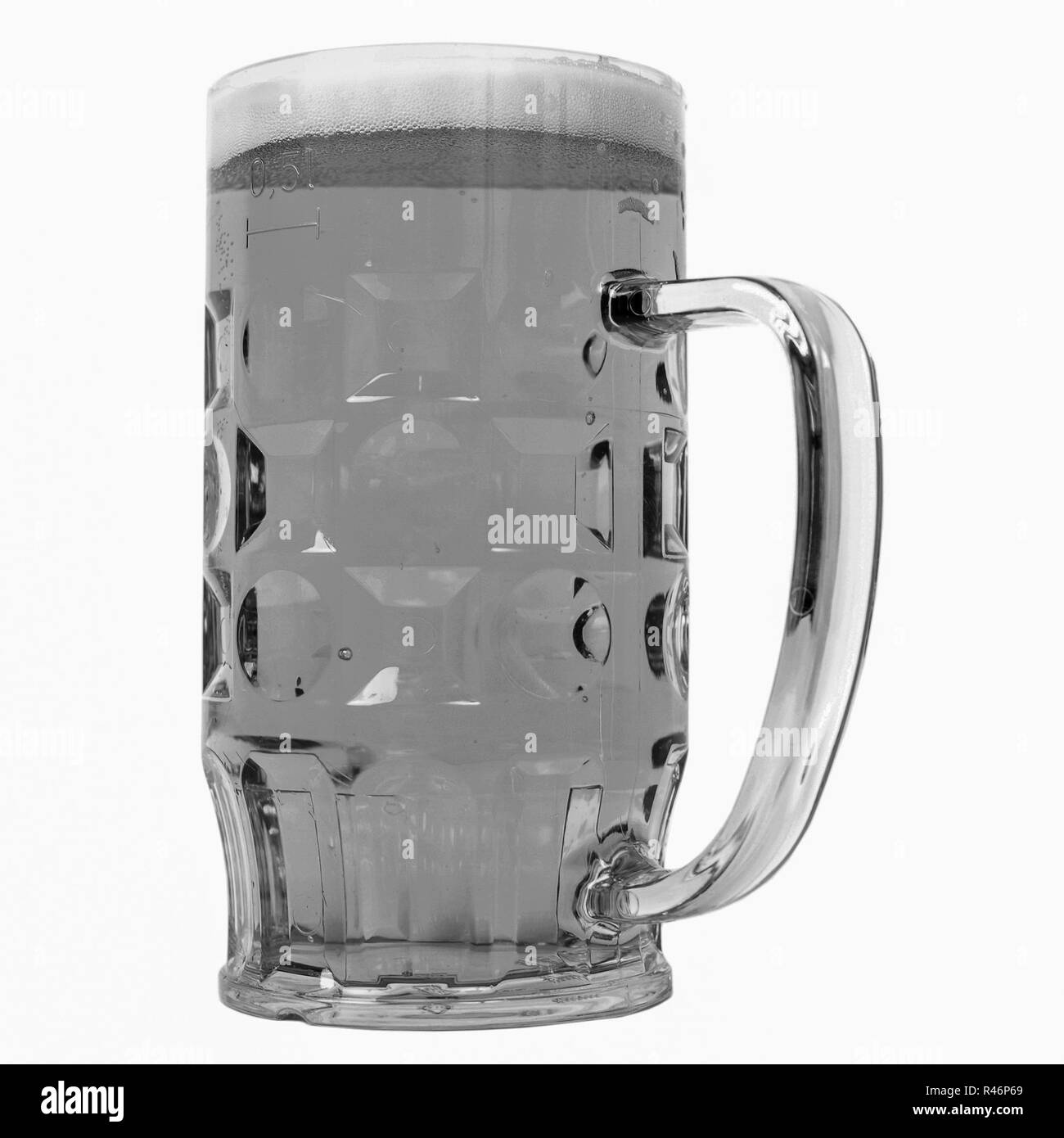Black and white German beer glass Stock Photo