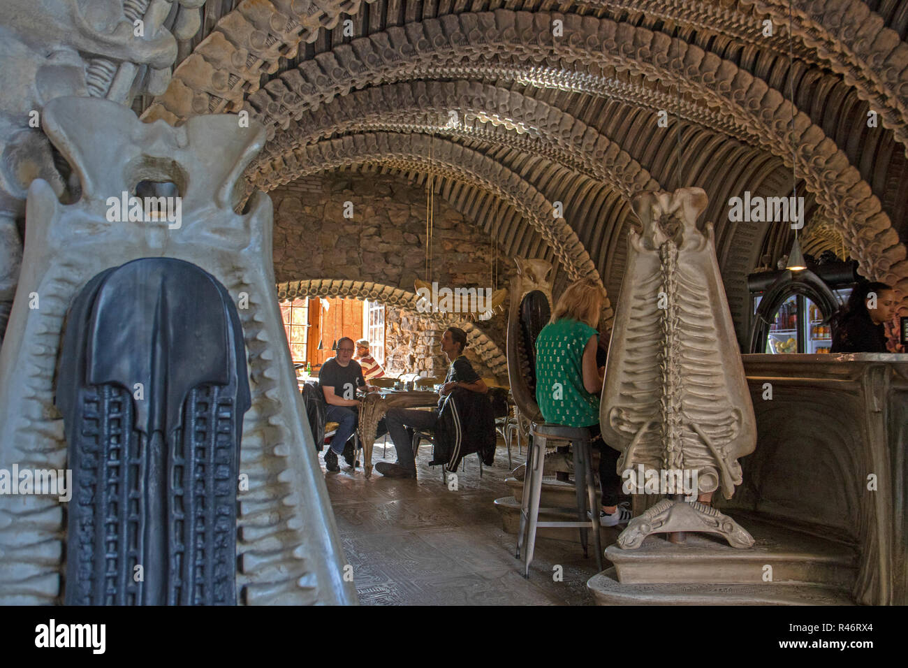 Museum HR Giger in Gruyeres Stock Photo